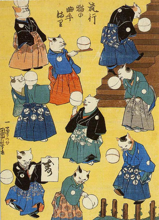 Illustration for article titled Cats Make for Wonderful Japanese Art